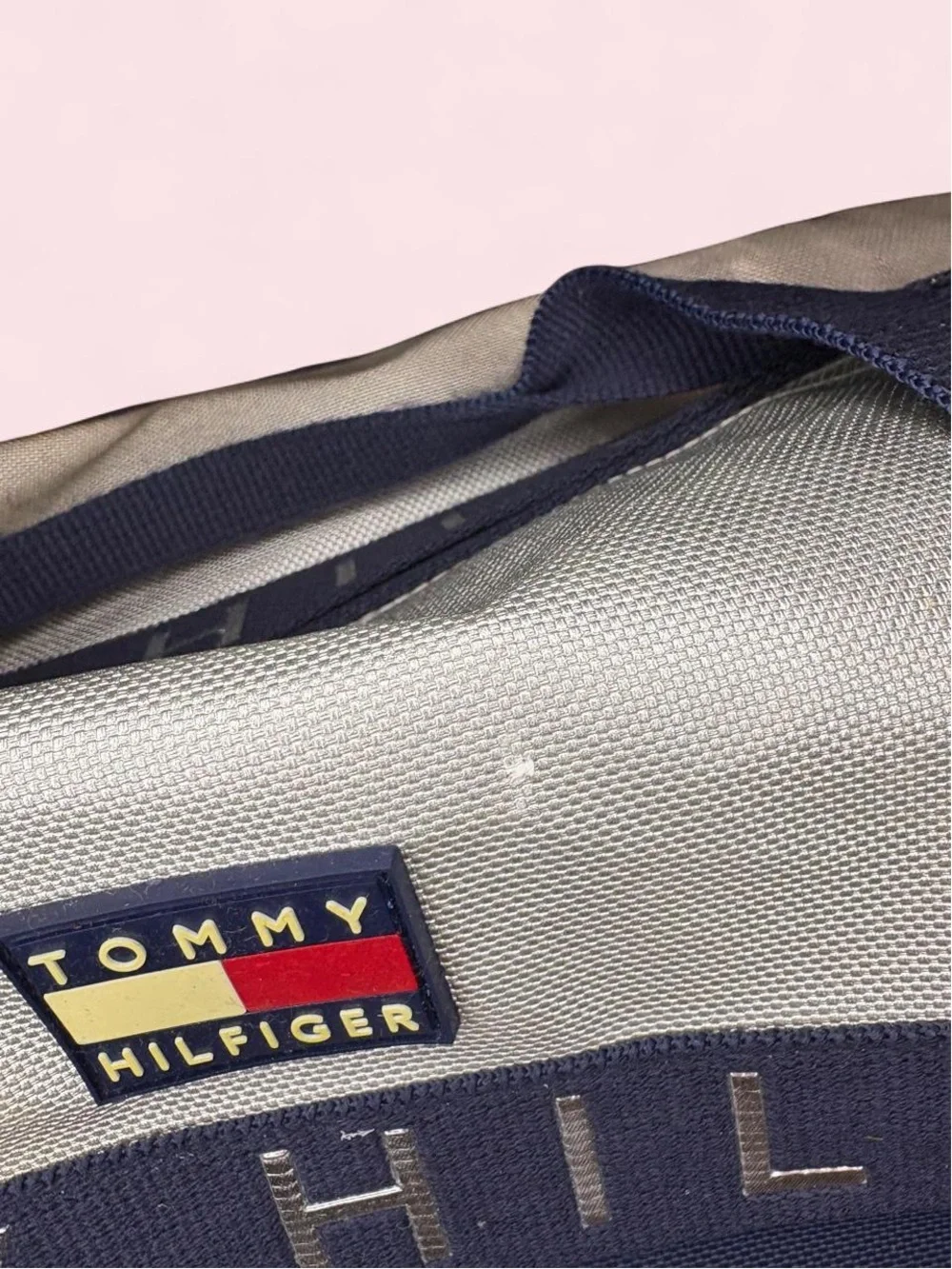 Tommy Hilfiger Colorblock Men’s Duffel Bag — Navy, White & Red